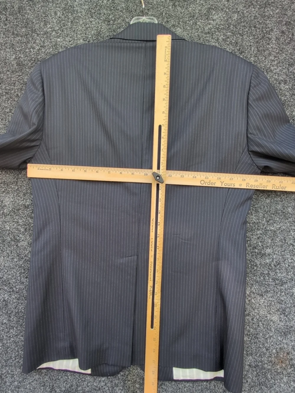Brooks Brothers Thome Brown Jacket BB 0 Blue Pinstriped Wool Black Fleece Italy